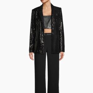 Milly Alexa Peaked Sequin Blazer